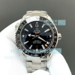 OVS Swiss 8605 Omega Seamaster Planet Ocean GMT Black Face Stainless Steel Replica Watch 
